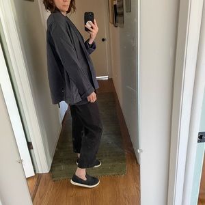 Cut loose 100% boiled wool cardigan